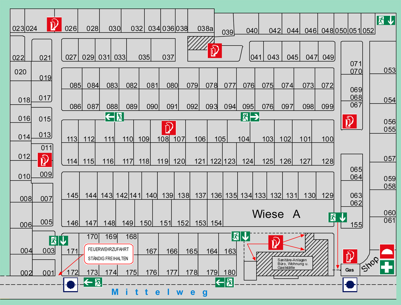 Campinplatz Hanseatic Lageplan